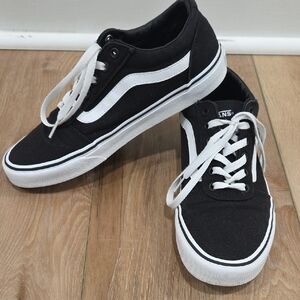 Vans Black and White Low-Top Sneakers
